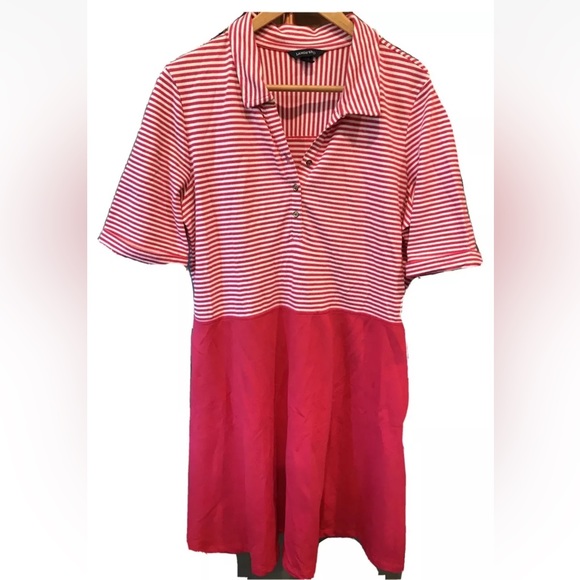Lands' End Dresses & Skirts - Lands' End Red and White Striped Dress